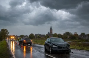 Waarschuwing code geel vanwege onweersbuien en aanrijding in Franeker